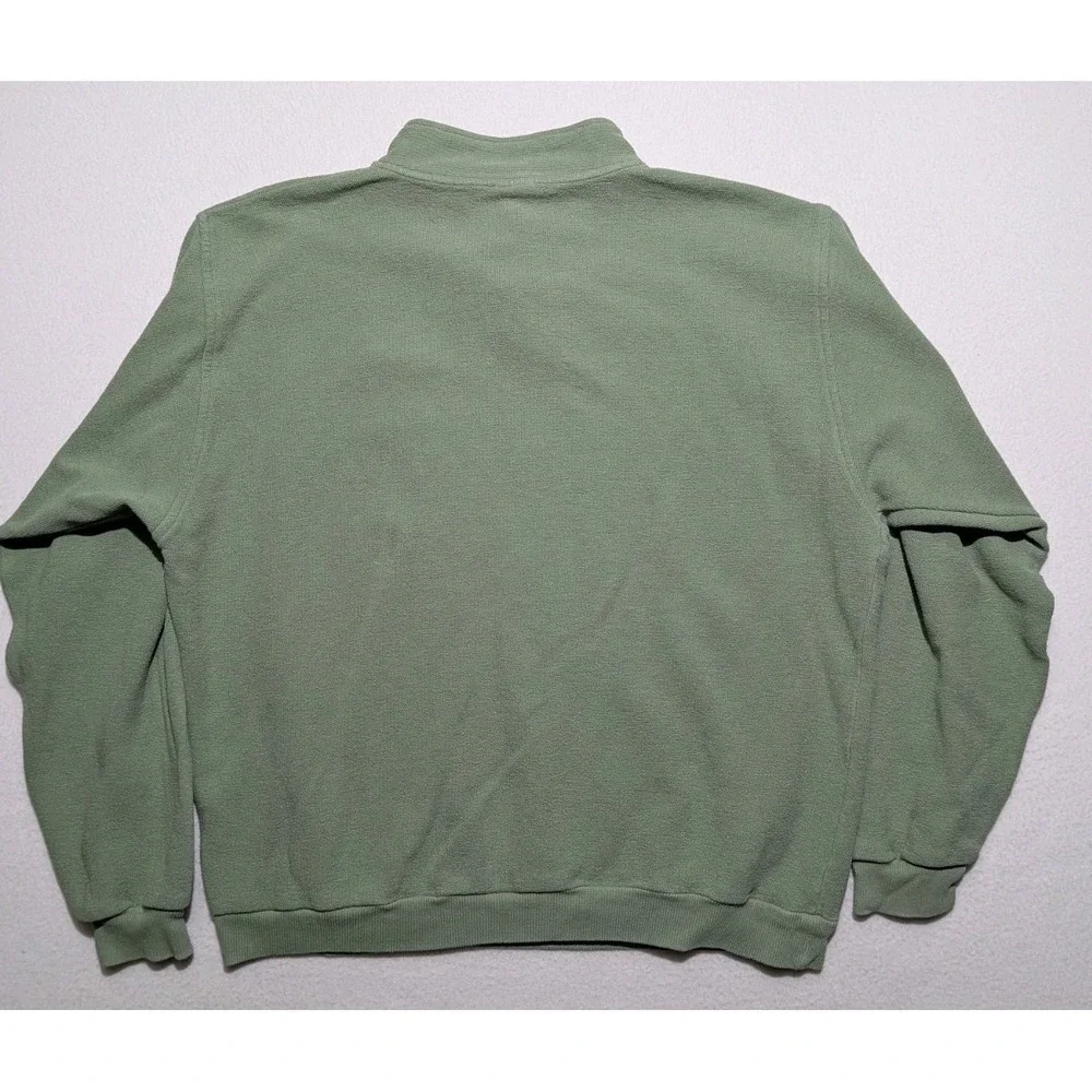 VTG Crazy Shirts Kauai Embroidered Mock Neck‎ Pullover Sweatshirt Size L Sage